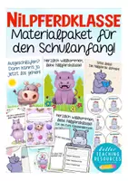 Vorschau - Mal- und Bastelvorlagen - Schulanfang Nilpferdklasse Materialpaket - Deckblatt
