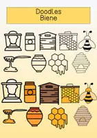 Vorschau - selbst erstellte Cliparts/Grafiken - Doodles - Bienen - Deckblatt