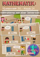 Vorschau - Fördermaterial/Inklusion - Mathematik 2: Subtrahieren von einer Zehnerzahl - Deckblatt
