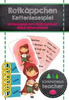 Vorschau - Spiele - Kettenlesespiel / Vorlese-Domino – ROTKÄPPCHEN (Leseförderung Klasse 1–2) - Deckblatt