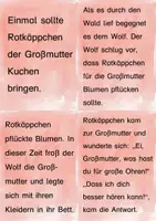 Vorschau - Spiele - Kettenlesespiel / Vorlese-Domino – ROTKÄPPCHEN (Leseförderung Klasse 1–2) - Seite 3
