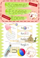 Vorschau - Arbeitsblätter - Sommer Escape Room für die Vorschule/ Förderschule - Deckblatt