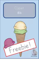 Vorschau - selbst erstellte Cliparts/Grafiken - Clipart Eis Freebie - Deckblatt