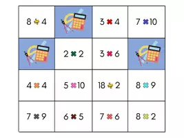 Vista previa - Juegos / Gamificación - Bingo de multiplicaciones y divisiones - página 1