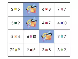 Vista previa - Juegos / Gamificación - Bingo de multiplicaciones y divisiones - página 2