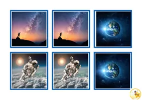 Vista previa - Tarjetas / Manipulativos - ¿Recuerdas dónde está mi pareja espacial? - página 1