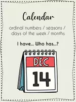 Vorschau - Spiele - I have ... who has .... ? Calendar seasons days week months - Deckblatt