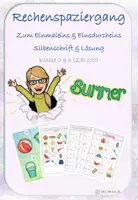 Vorschau - Arbeitsblätter - Rechenspaziergang Sommer zum kleinen Einmaleins & Einsdurcheins - Deckblatt