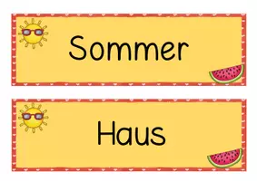 Vorschau - Poster - Wenn der Sommer kommt: Wortkarten - Seite 1