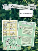 Vorschau - Arbeitsblätter - Orientierungslauf sternenförmig Sternenlauf Laufen Sportunterricht draußen - Deckblatt
