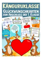 Vorschau - Mal- und Bastelvorlagen - 1. Klasse Abschluss Känguruklasse - Deckblatt