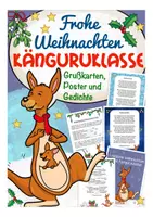 Vorschau - Arbeitsblätter - Weihnachten in der Känguruklasse - Deckblatt