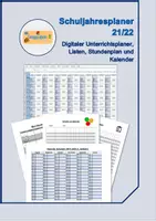 Vorschau - Anderer Materialtyp - Schuljahresplaner 21/ 22 - Deckblatt
