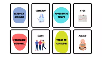 Vista previa - Juegos / Gamificación - Relacionando cartas (TIPOS DE PALABRAS) - página 3