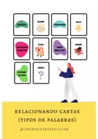 Vista previa - Juegos / Gamificación - Relacionando cartas (TIPOS DE PALABRAS) - Portada