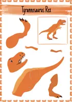 Vorschau - Bildkarten - Dinosaurier - Bastelvorlagen zum Ausschneiden - Seite 1