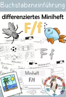 Vorschau - Arbeitsblätter - Buchstabe F / f - Miniheft für die Buchstabeneinführung - Deckblatt