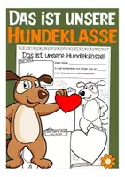 Vorschau - Arbeitsblätter - Unsere Hundeklasse Arbeitsblätter Klasse Vorstellen - Deckblatt