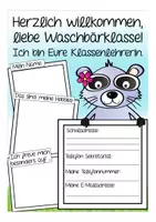 Vorschau - Mal- und Bastelvorlagen - Schulanfang Waschbärklasse Materialpaket - Seite 2
