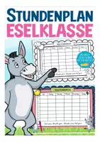 Vorschau - Mal- und Bastelvorlagen - Stundenplan Eselklasse - Deckblatt