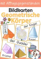 Vorschau - Präsentationen/Tafelbilder - Bildkarten Geometrische Körper - mit Alltagsgegenständen in verschiedenen Versionen - Deckblatt