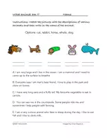 Vorschau - Arbeitsblätter - What Animal am I? Reading Worksheet (Englisch) - Deckblatt