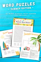 Vorschau - Arbeitsblätter - Word Puzzles - Summer Edition/ Summer Vocabulary - Deckblatt