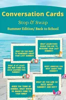 Vorschau - Spiele - Schulbeginn: Conversation Cards - Summer Holidays/ Back to School (Advanced Version) - Deckblatt