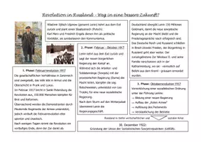 Vorschau - Arbeitsblätter - Geschichte 9 - Lenin führt eine Revolution an - Seite 1