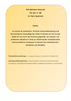 Vorschau - Stundenentwürfe - UB-Entwurf zum Thema La realidad chilena en la literatura de Skármeta - Deckblatt