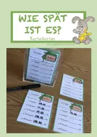 Vorschau - Stationenlernen - Wie spät ist es? Karteikarten - Deckblatt