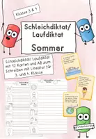 Vorschau - Arbeitsblätter - Schleichdiktat/ Laufdiktat Sommer Kl. 3/4 - Deckblatt