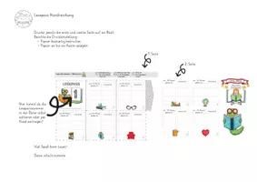 Vorschau - Arbeitsblätter - Lesepass Leporello | Bücherwurm | FREEBIE - Seite 1