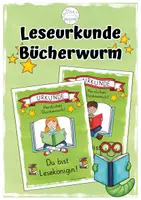 Vorschau - Poster - Leseurkunde | Lesepass Urkunde | Bücherwurm - Deckblatt