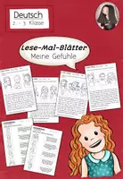 Vorschau - Arbeitsblätter - Gefühle Lesemalblätter | Deutsch & Sachunterricht Klasse 2-3 - Deckblatt