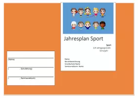 Vorschau - Spiele - Jahresplanung Sport 3-4 - Deckblatt