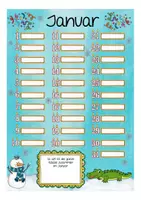 Vorschau - Mal- und Bastelvorlagen - Geburtstagskalender Krokodilklasse - Seite 2
