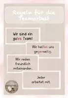Vorschau - Fördermaterial/Inklusion - Regeln für die Teamarbeit/ Gruppenarbeit - Deckblatt