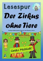 Vorschau - Arbeitsblätter - Gratis Malblatt Lesespur Der Zirkus ohne Tiere - Deckblatt