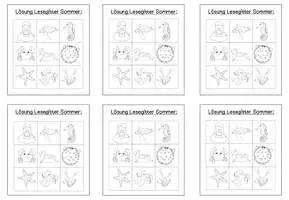 Vorschau - Arbeitsblätter - Lesegitter Sommer - Leserätsel Logical - Seite 2