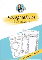 Vorschau - Arbeitsblätter - stift.herz.hand - Rezeptblätter für Rezeptbuch - Deckblatt