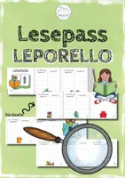 Vorschau - Arbeitsblätter - Lesepass Leporello | Bücherwurm | FREEBIE - Deckblatt