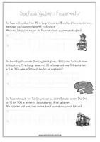 Vorschau - Arbeitsblätter - Sachaufgaben FEUERWEHR - Seite 3