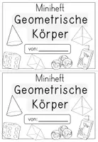 Vorschau - Arbeitsblätter - Geometrische Körper - Miniheft / Forscherheft in zwei Versionen - Seite 1