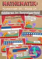 Vorschau - Fördermaterial/Inklusion - Mathematik 1: Addieren im Zwanzigerfeld - Erklärpräsentation - Deckblatt