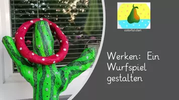 Vorschau - Mal- und Bastelvorlagen - Werken: Ein eigenes Wurfspiel gestalten. Beispiel: Kaktus-Wurfspiel - Deckblatt