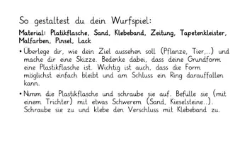 Vorschau - Mal- und Bastelvorlagen - Werken: Ein eigenes Wurfspiel gestalten. Beispiel: Kaktus-Wurfspiel - Seite 1