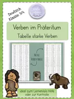 Vorschau - Merkblätter - Verben im Präteritum/Vergangenheit I LERNTABELLE - Deckblatt