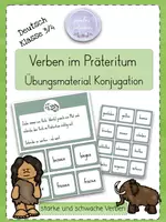 Vorschau - Stationenlernen - Verben im Präteritum/Vergangenheit I ÜBUNG FREIARBEIT - Deckblatt