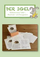 Vorschau - Aufgabenkarten - Der Igel - Differenzierte Tafel-, Abschreib- und Ansagetexte - Deckblatt